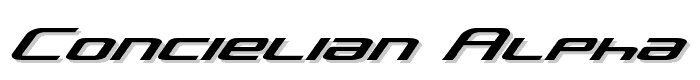 Concielian Alpha font